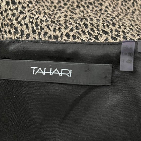 Tahari Animal Print Back Zip Pencil Mini Skirt - Picture 4 of 9